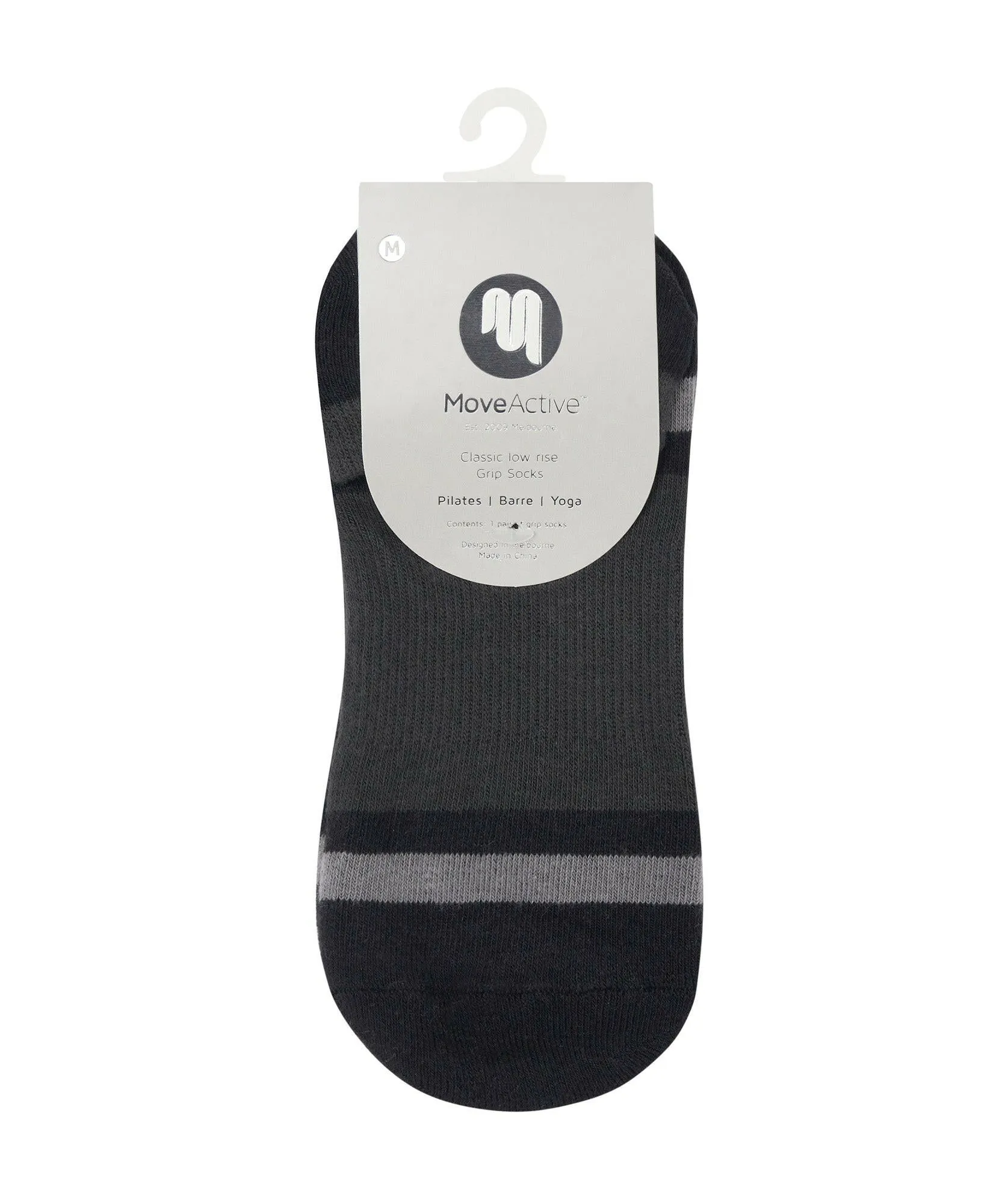 Men's Classic Low Rise Grip Socks - Grey Days