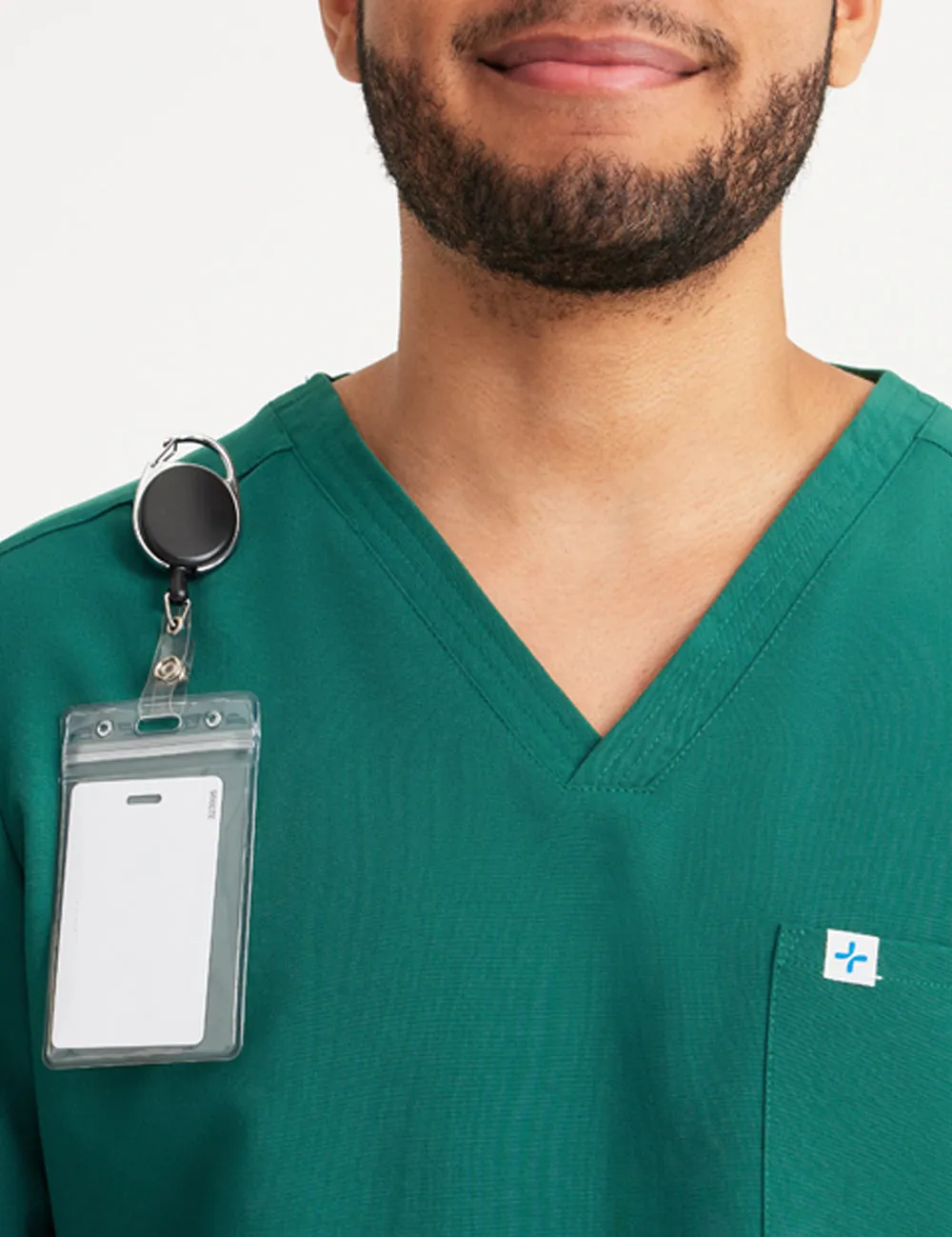 Mens Classic Scrub Top - Hunter Green