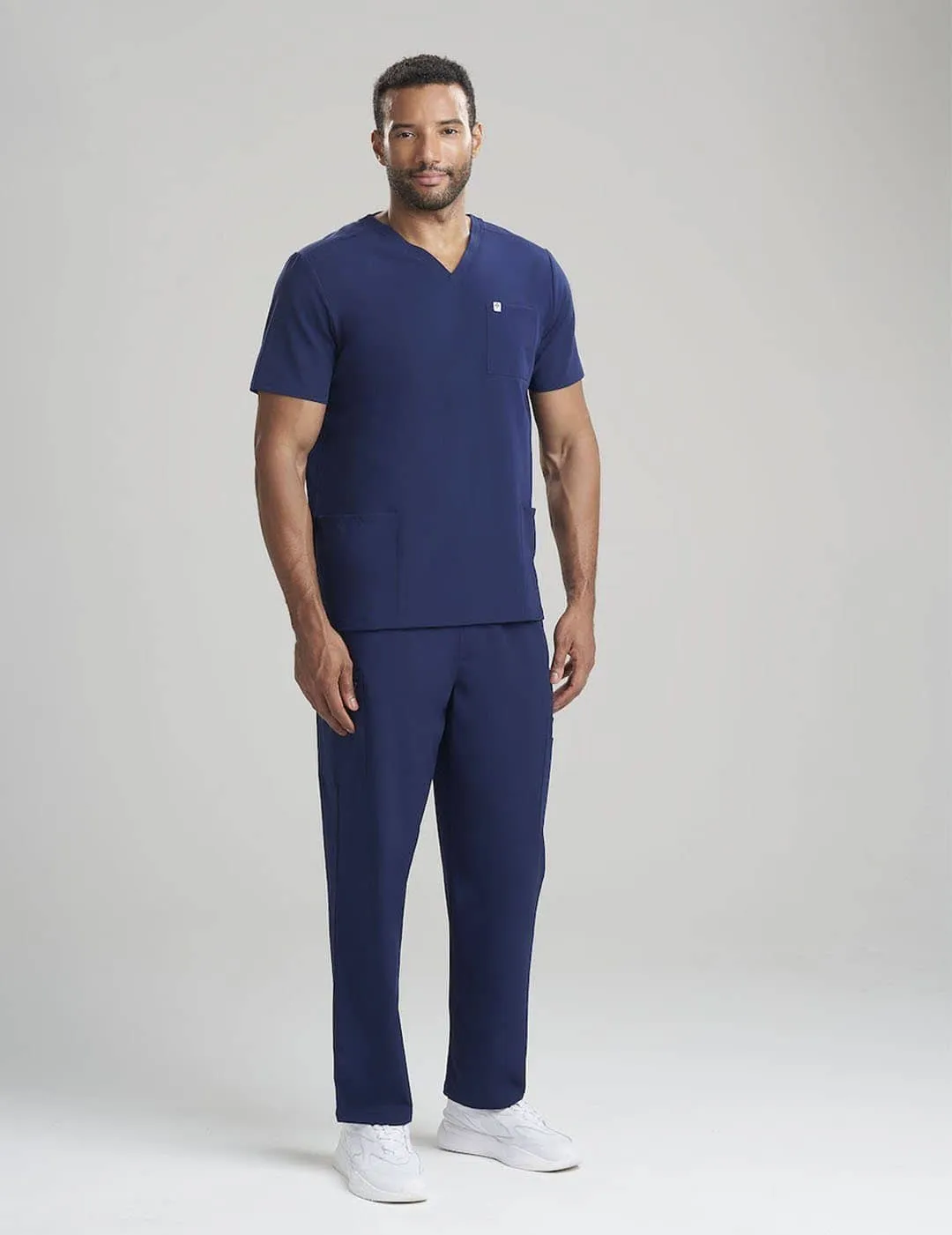Mens Classic Scrub Top - Navy