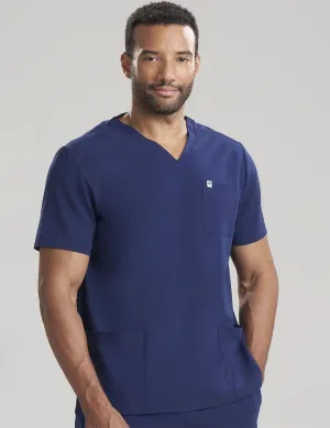 Mens Classic Scrub Top - Navy