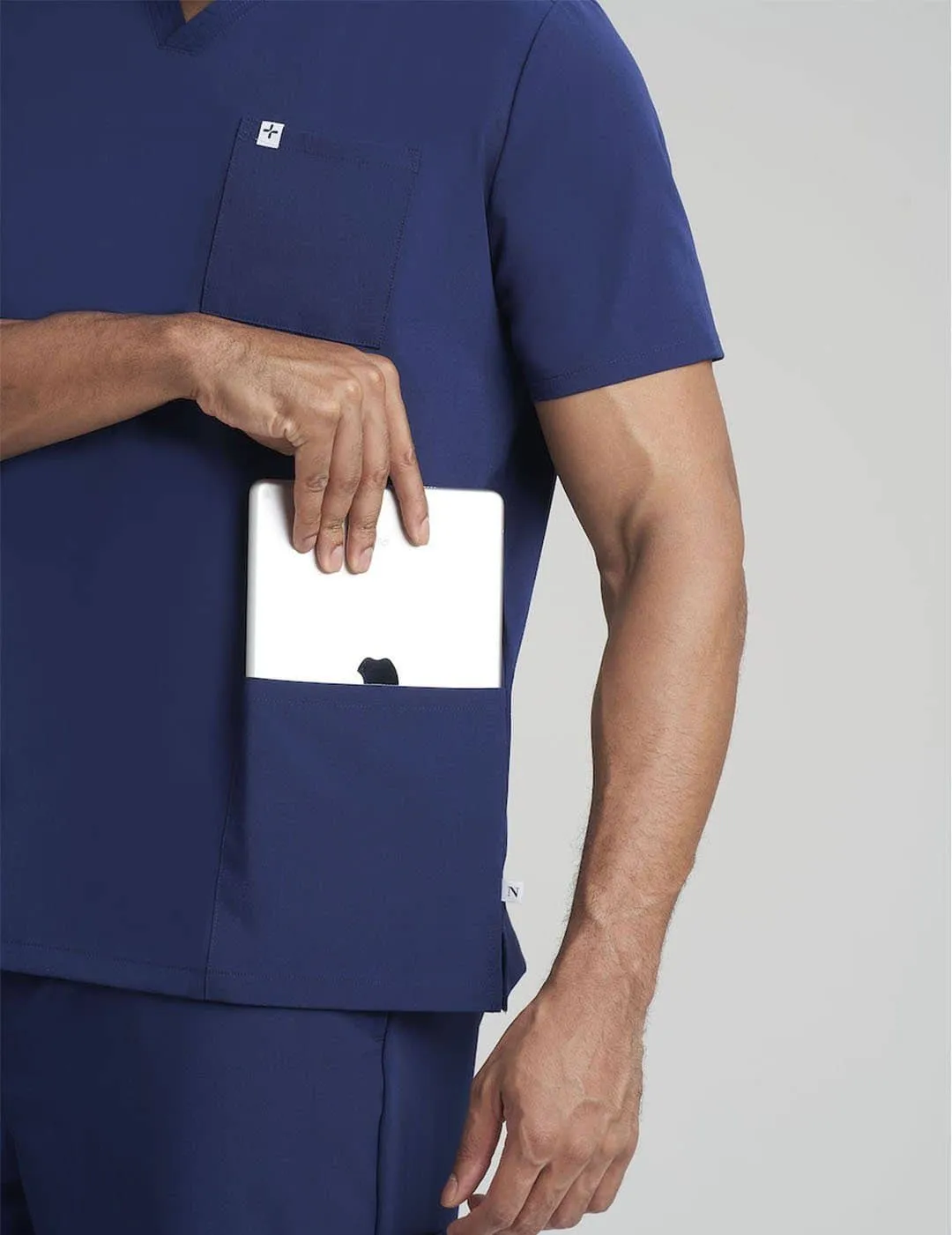 Mens Classic Scrub Top - Navy