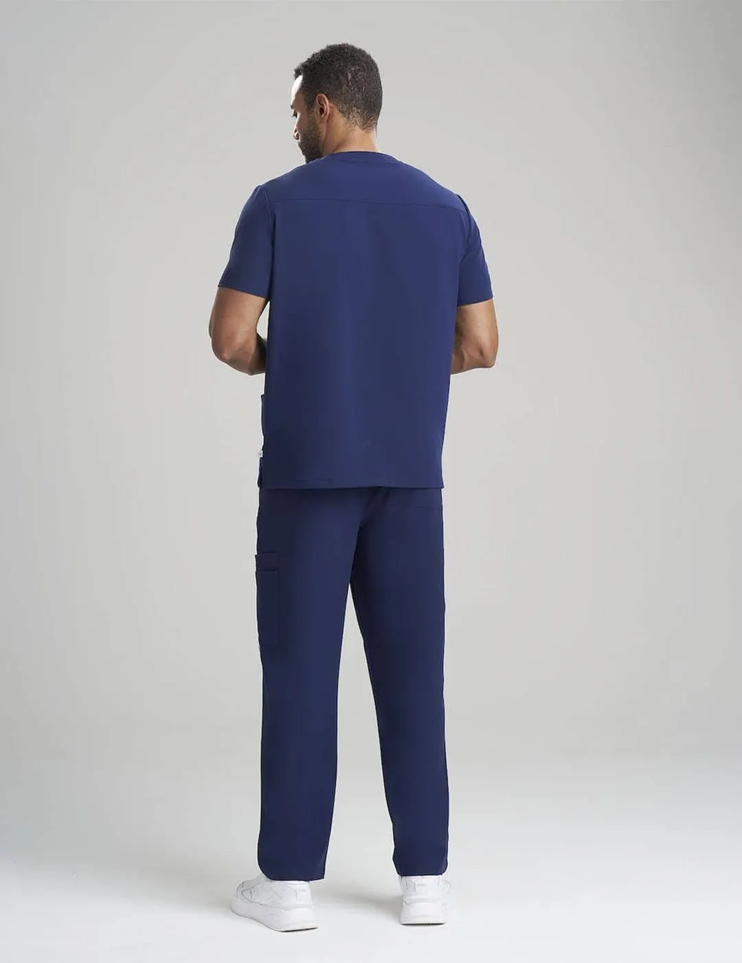Mens Classic Scrub Top - Navy