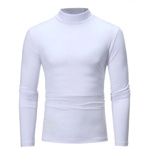 Men's Cotton Long Sleeve Turtle Neck Top
