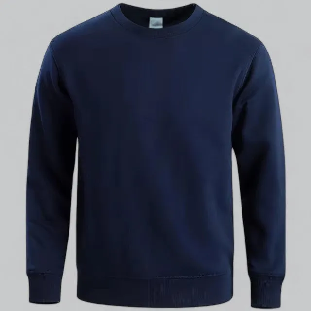 Men's Essential Crew Neck Sweatshirt | Soft Cotton Blend, Casual Fit, Durable & Comfortable for Everyday Wear