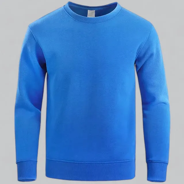 Men's Essential Crew Neck Sweatshirt | Soft Cotton Blend, Casual Fit, Durable & Comfortable for Everyday Wear