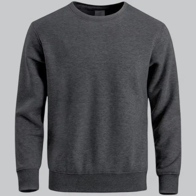 Men's Essential Crew Neck Sweatshirt | Soft Cotton Blend, Casual Fit, Durable & Comfortable for Everyday Wear