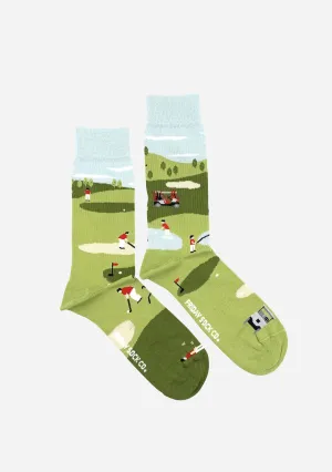 Men's Funny Golf Scene Socks