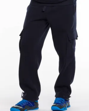 Men's Heavy Fleece Cargo Sweatpants – Warm Athletic Joggers with Pockets