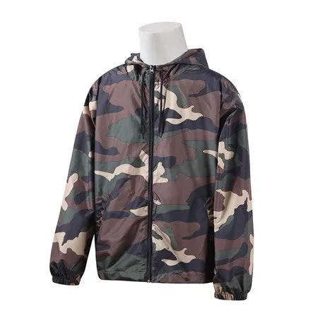 Men's  Hooded  Lightweight  Windbreaker