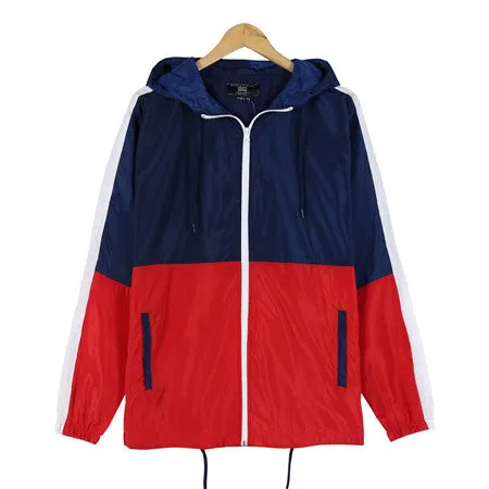 Men's  Hooded  Lightweight  Windbreaker