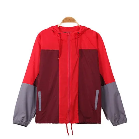 Men's  Hooded  Lightweight  Windbreaker