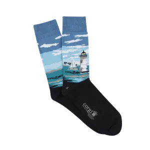 Men's Lighthouse Cotton Socks