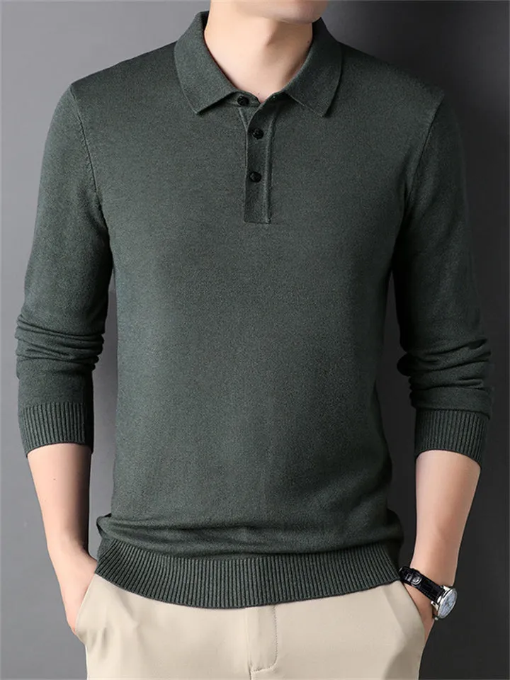Men's Long Sleeve Turn-down Collar Comfort Cashmere Shirts