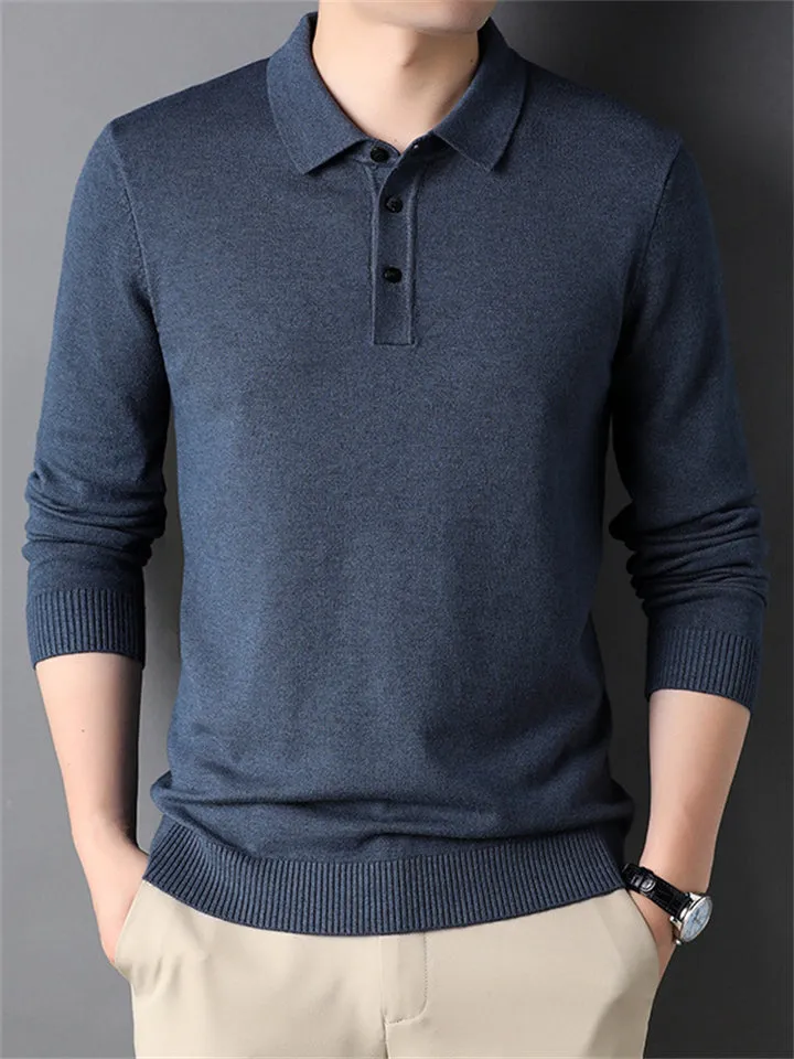 Men's Long Sleeve Turn-down Collar Comfort Cashmere Shirts