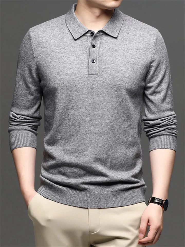 Men's Long Sleeve Turn-down Collar Comfort Cashmere Shirts