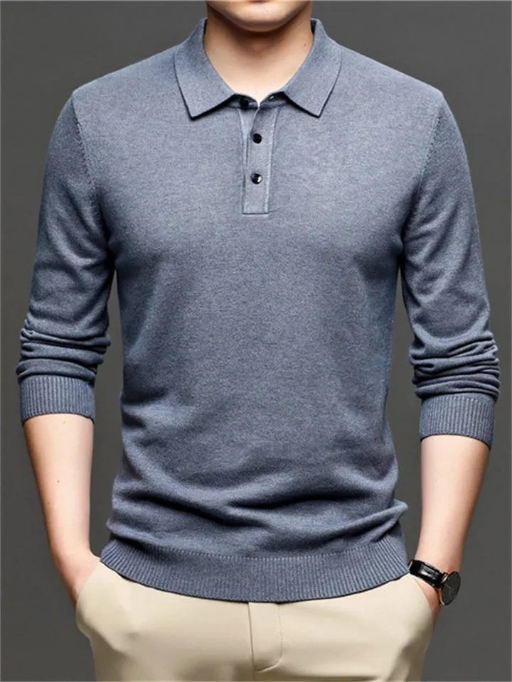 Men's Long Sleeve Turn-down Collar Comfort Cashmere Shirts