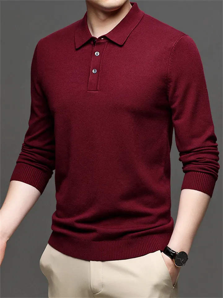 Men's Long Sleeve Turn-down Collar Comfort Cashmere Shirts
