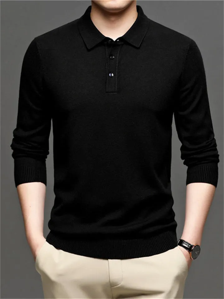 Men's Long Sleeve Turn-down Collar Comfort Cashmere Shirts