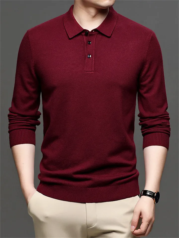 Men's Long Sleeve Turn-down Collar Comfort Cashmere Shirts