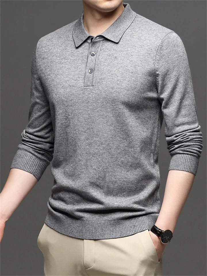 Men's Long Sleeve Turn-down Collar Comfort Cashmere Shirts