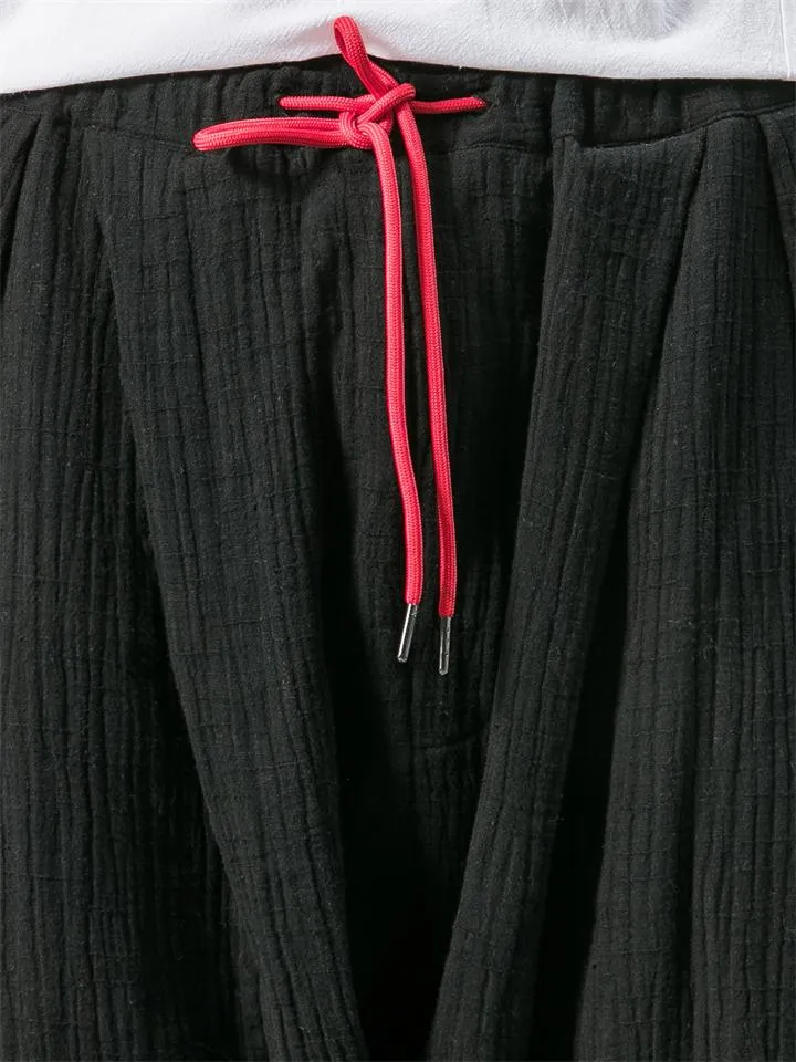 Men's Loose Comfort Linen Cropped Pants
