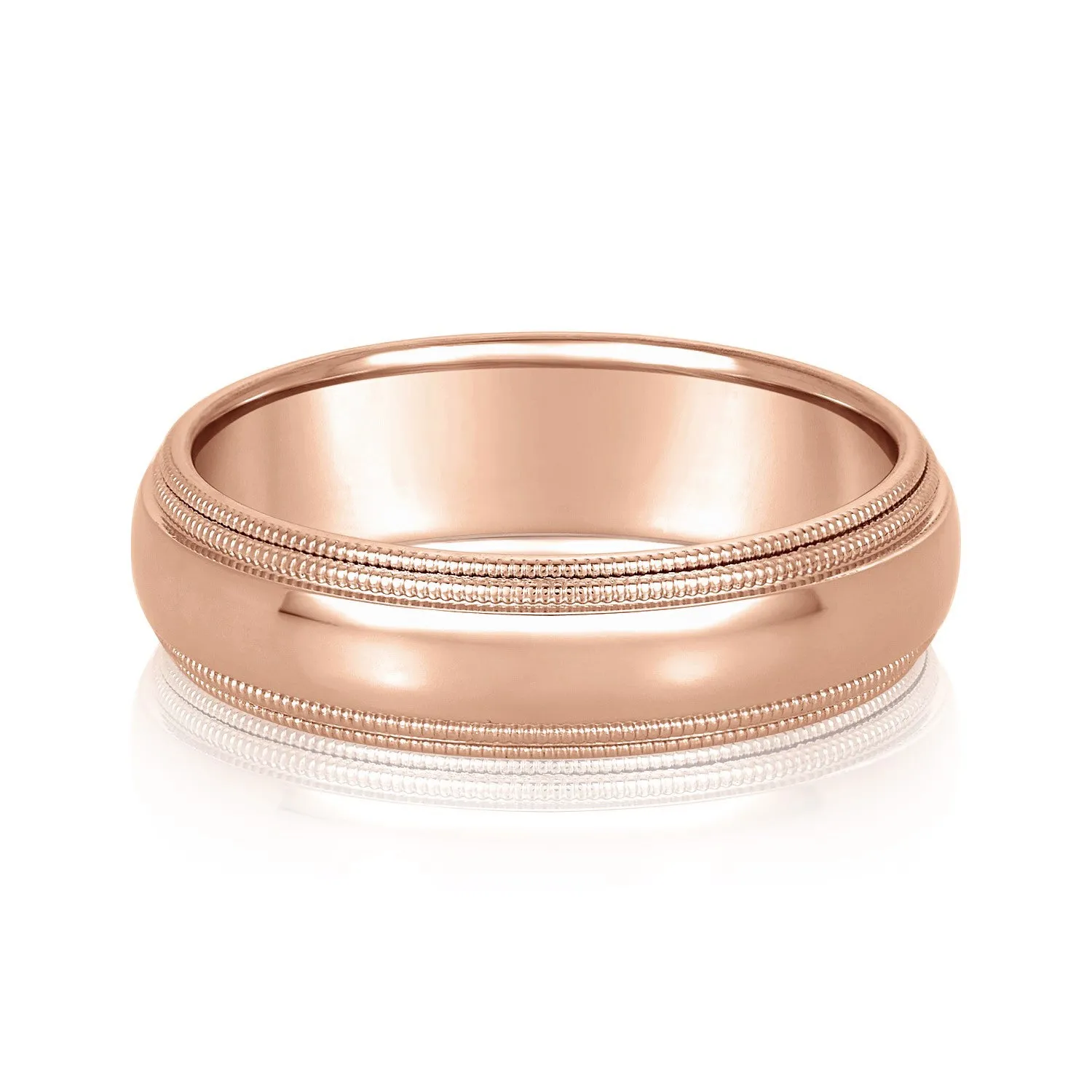 Men's Milgrain Comfort Fit Wedding Band