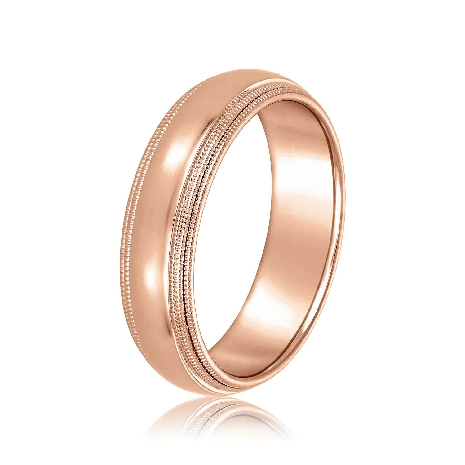 Men's Milgrain Comfort Fit Wedding Band