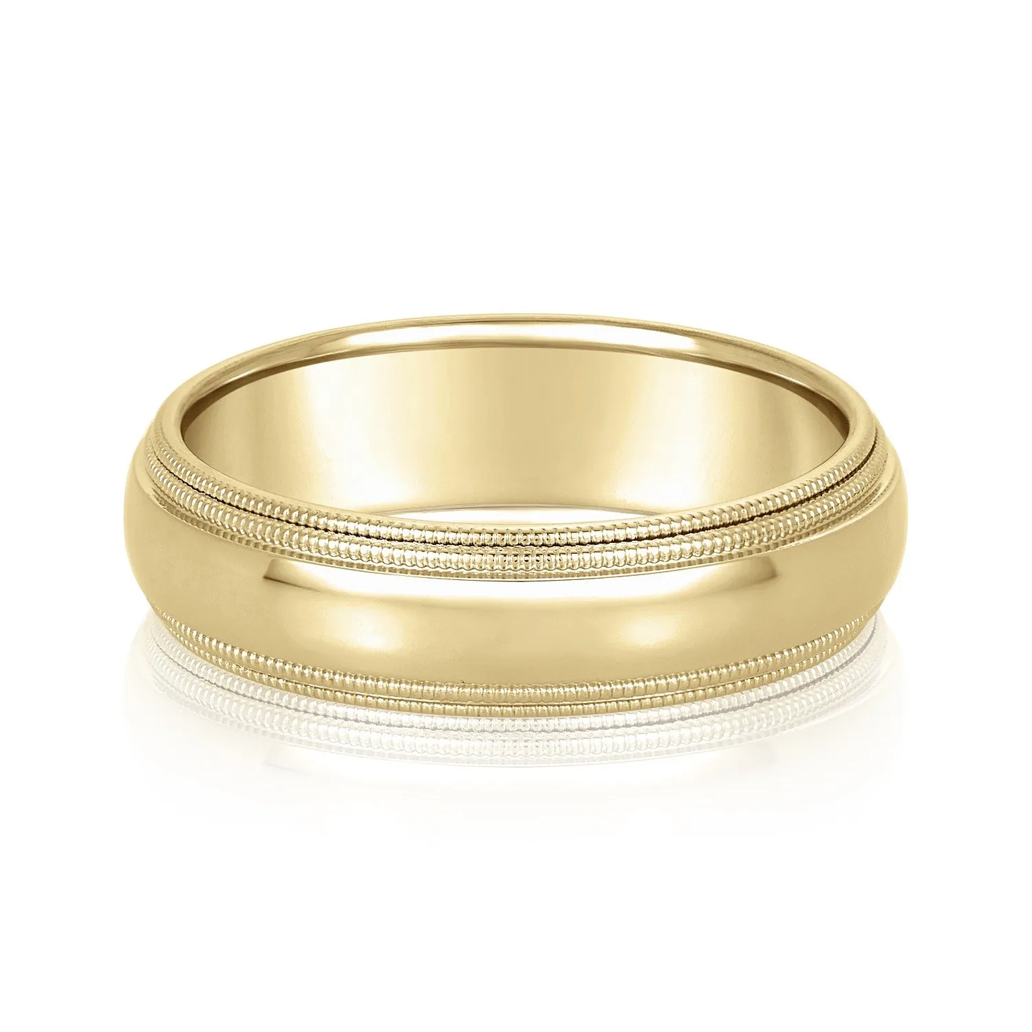 Men's Milgrain Comfort Fit Wedding Band