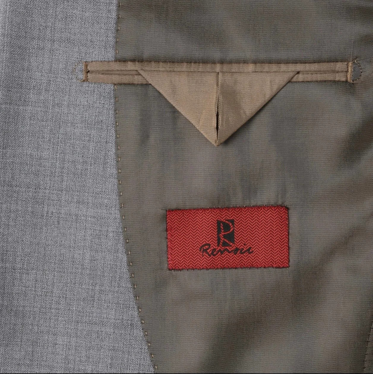 Men's Renoir Two Piece Light Gray Wool Suit Slim Fit
