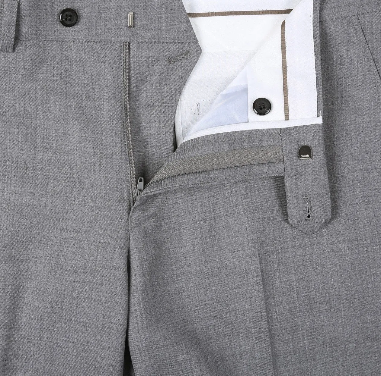 Men's Renoir Two Piece Light Gray Wool Suit Slim Fit