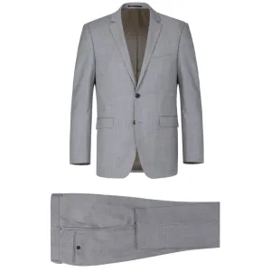 Men's Renoir Two Piece Light Gray Wool Suit Slim Fit