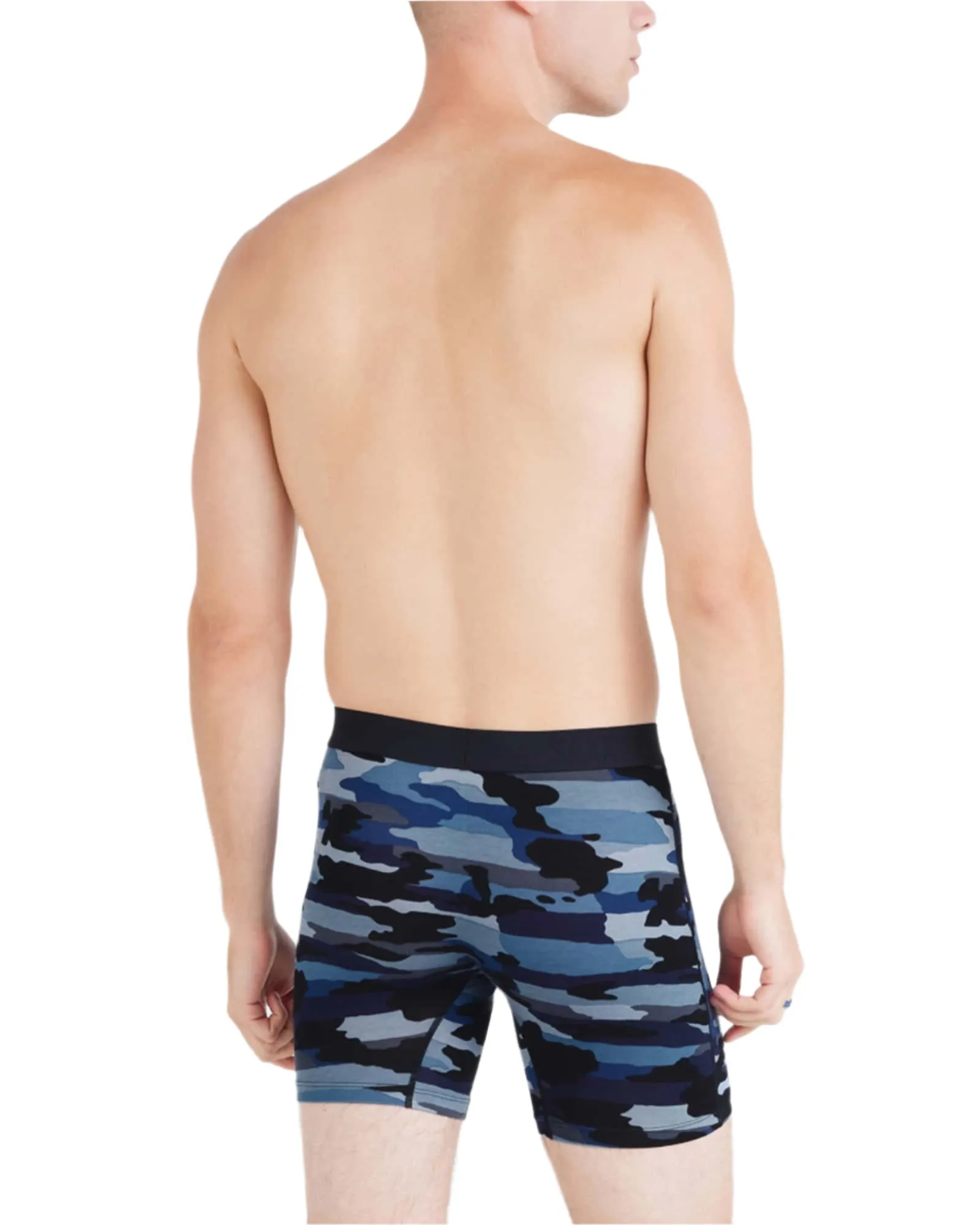 MEN'S SAXX VIBE XTRA SOFT COMFORT BOXER BRIEF 6" | CLOUDBANK CAMO - NAVY