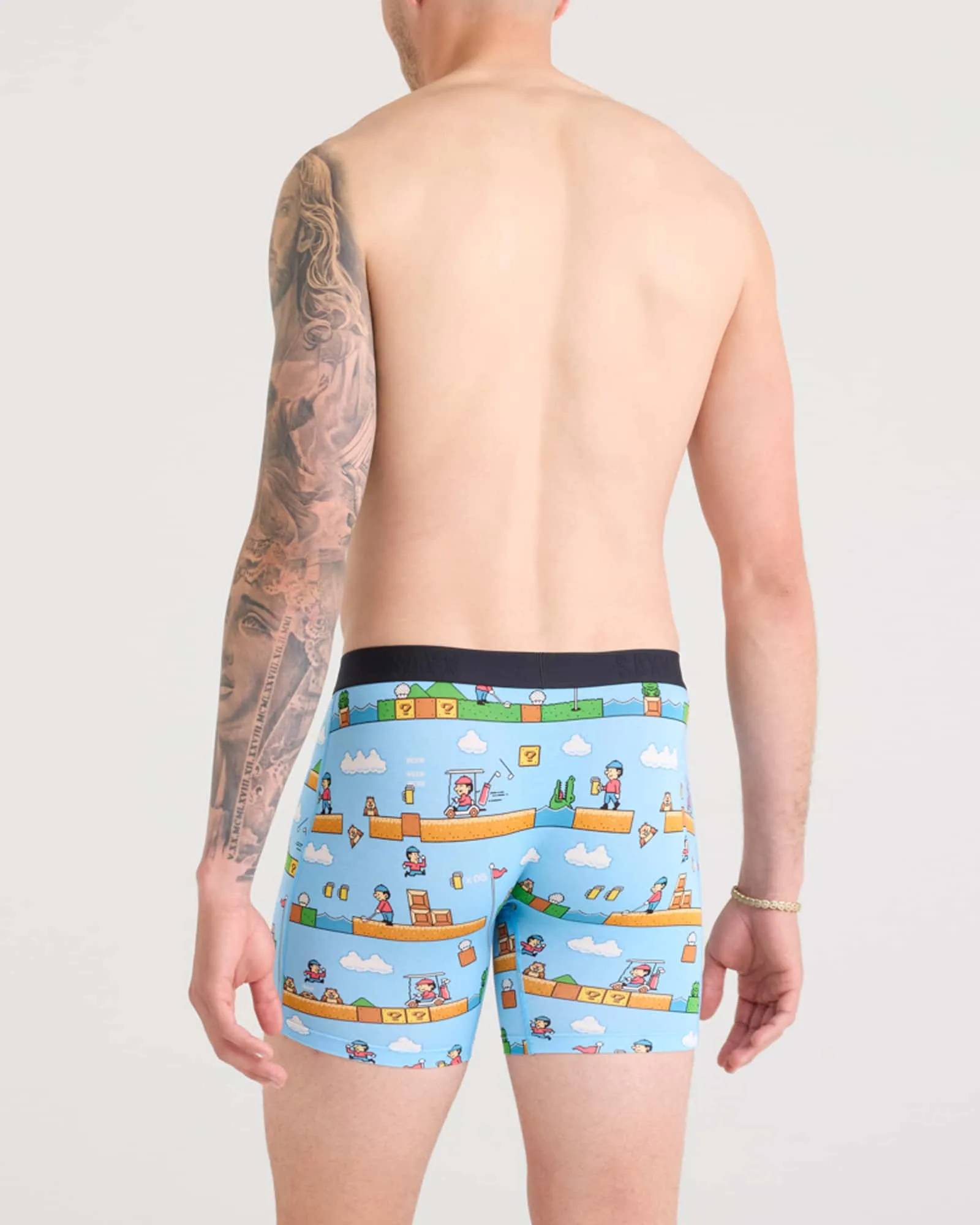 MEN'S SAXX VIBE XTRA SOFT COMFORT BOXER BRIEF 6" | OUT OF BOUNDS - BLUE