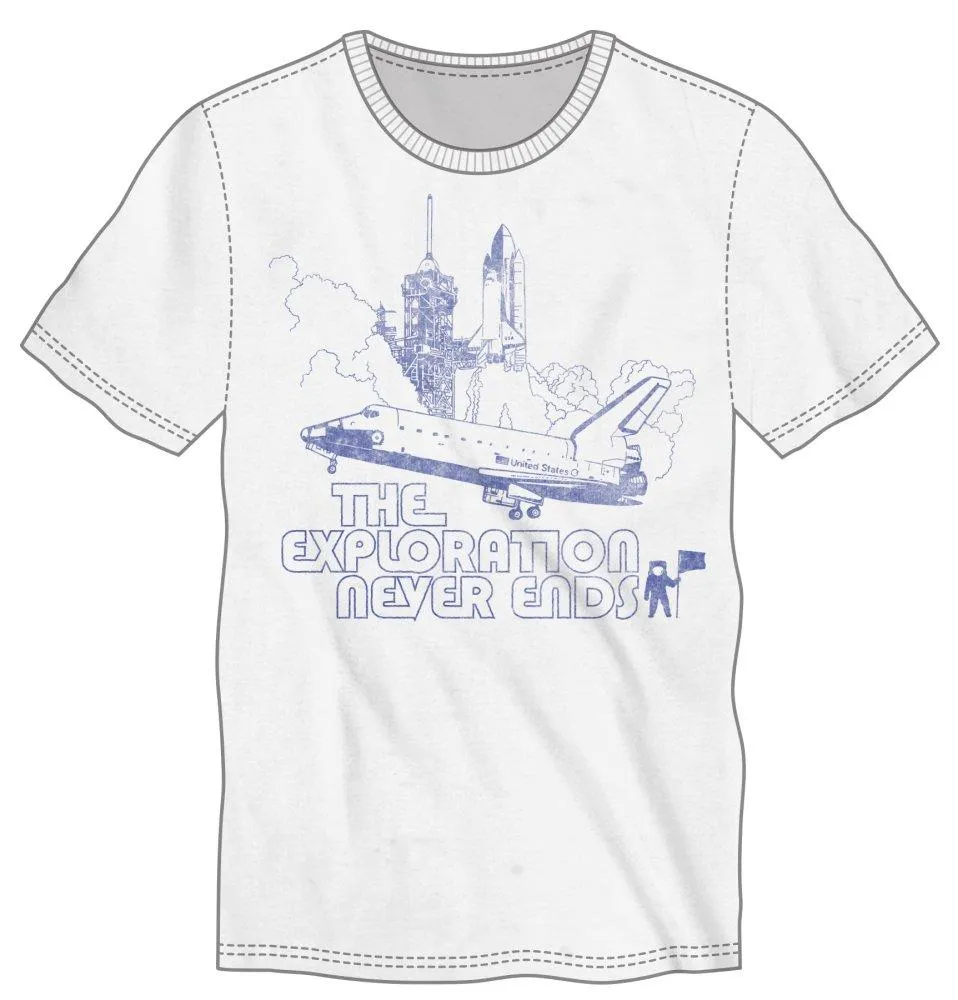 Men's Space The Exploration Never Ends Shirt