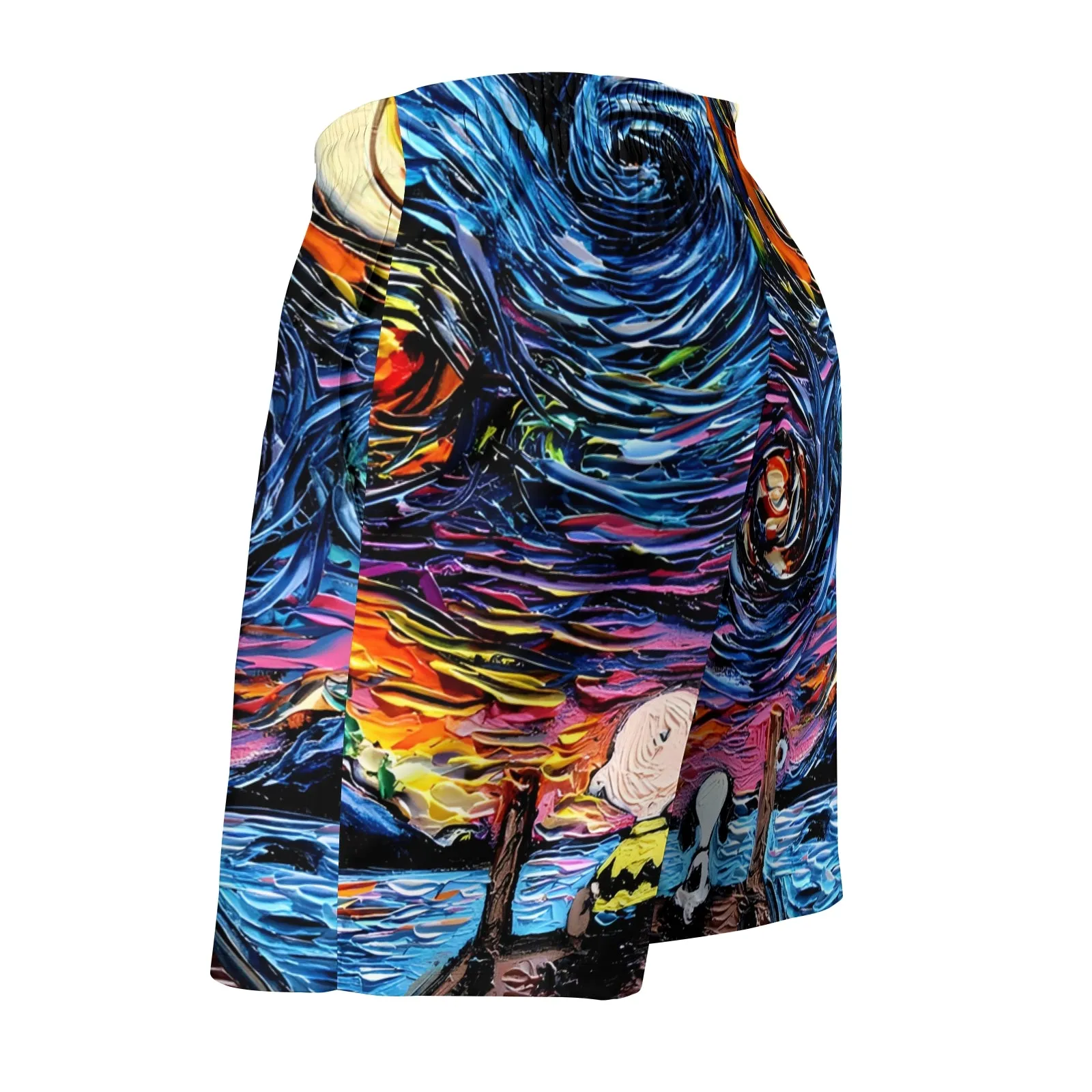 Men's Starry Sky Cartoon Character Sports Fashion Beach Shorts