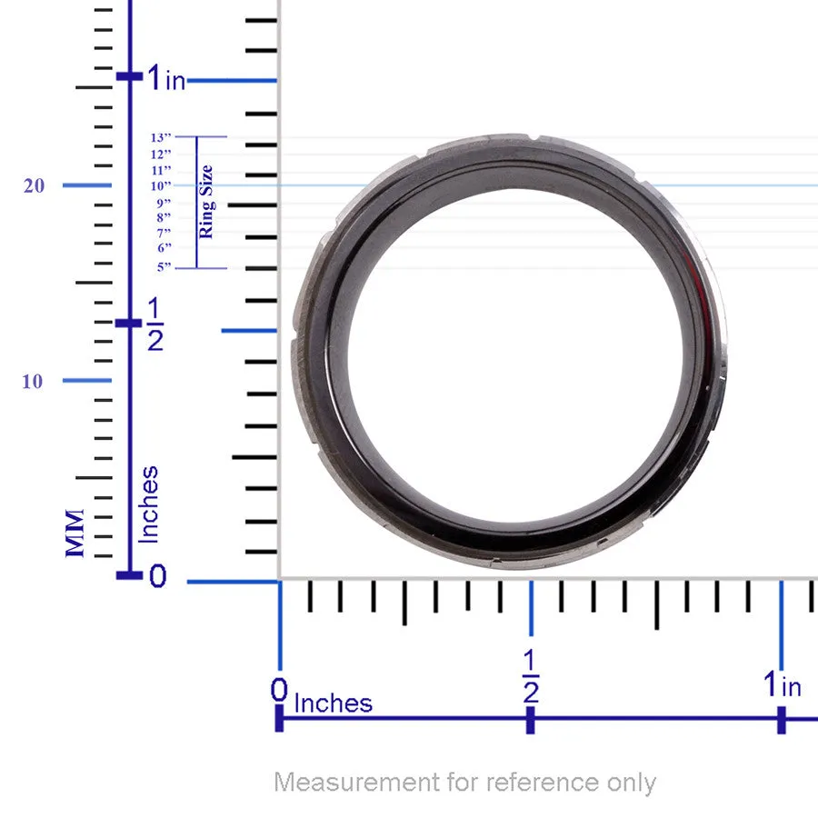 Men's Tungsten and Black Ceramic Band Ring with Comfort Fit Unisex