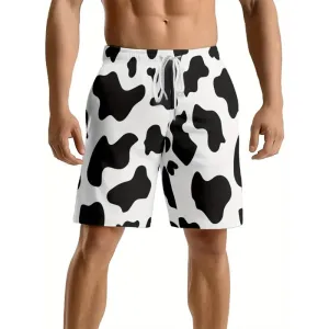 Men's with spots full body print casual shorts