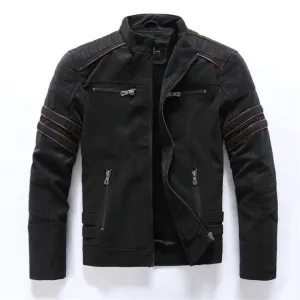 Men's Zip Up Biker Jacket | Lightweight