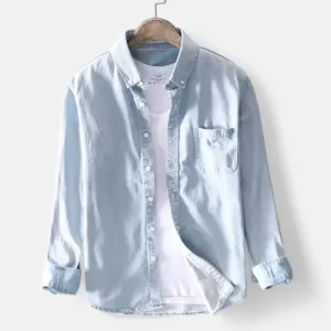 Monacogents | Men's Lightweight Long Sleeve Denim Shirt