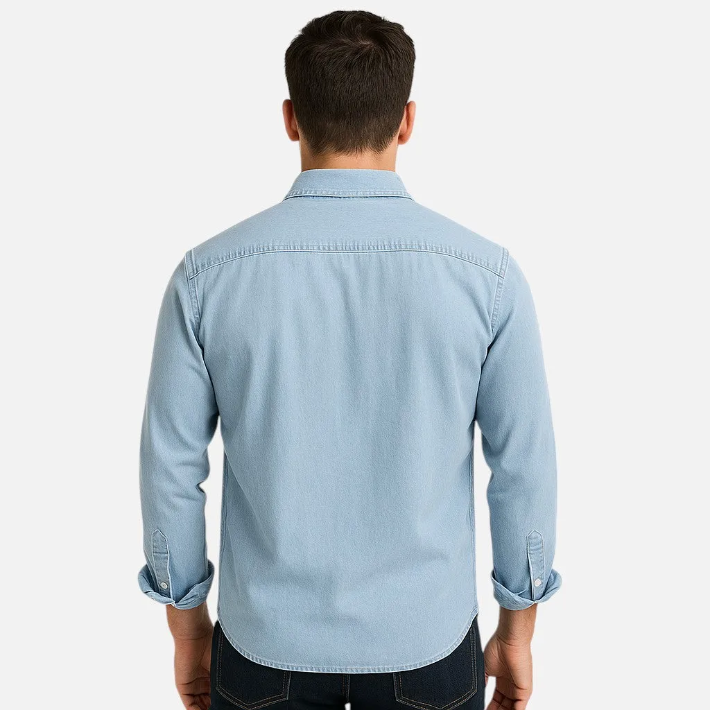 Monacogents | Men's Lightweight Long Sleeve Denim Shirt