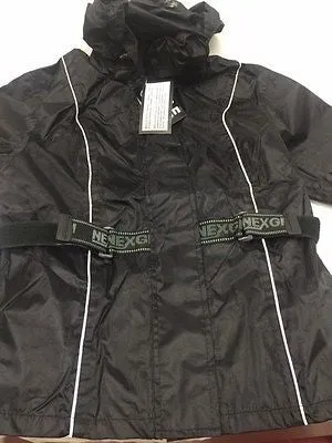 MOTORCYCLE MOTORBIKE MEN'S RAIN SUIT WATERPROF LIGHTWEIGHT BLK WITH HUDDY