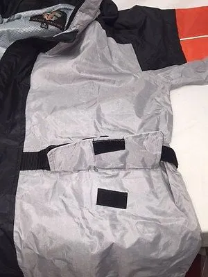 MOTORCYCLE MOTORBIKE RAIN GEAR MEN'S RAIN SUIT WATERPROOF LIGHTWEIGHT GREY ORNGE