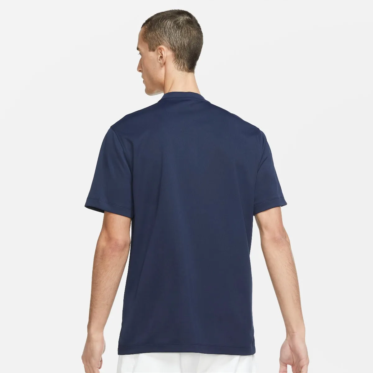 Nike Men's Dri-FIT Victory Blade Solid Polo (Obsidian/White)