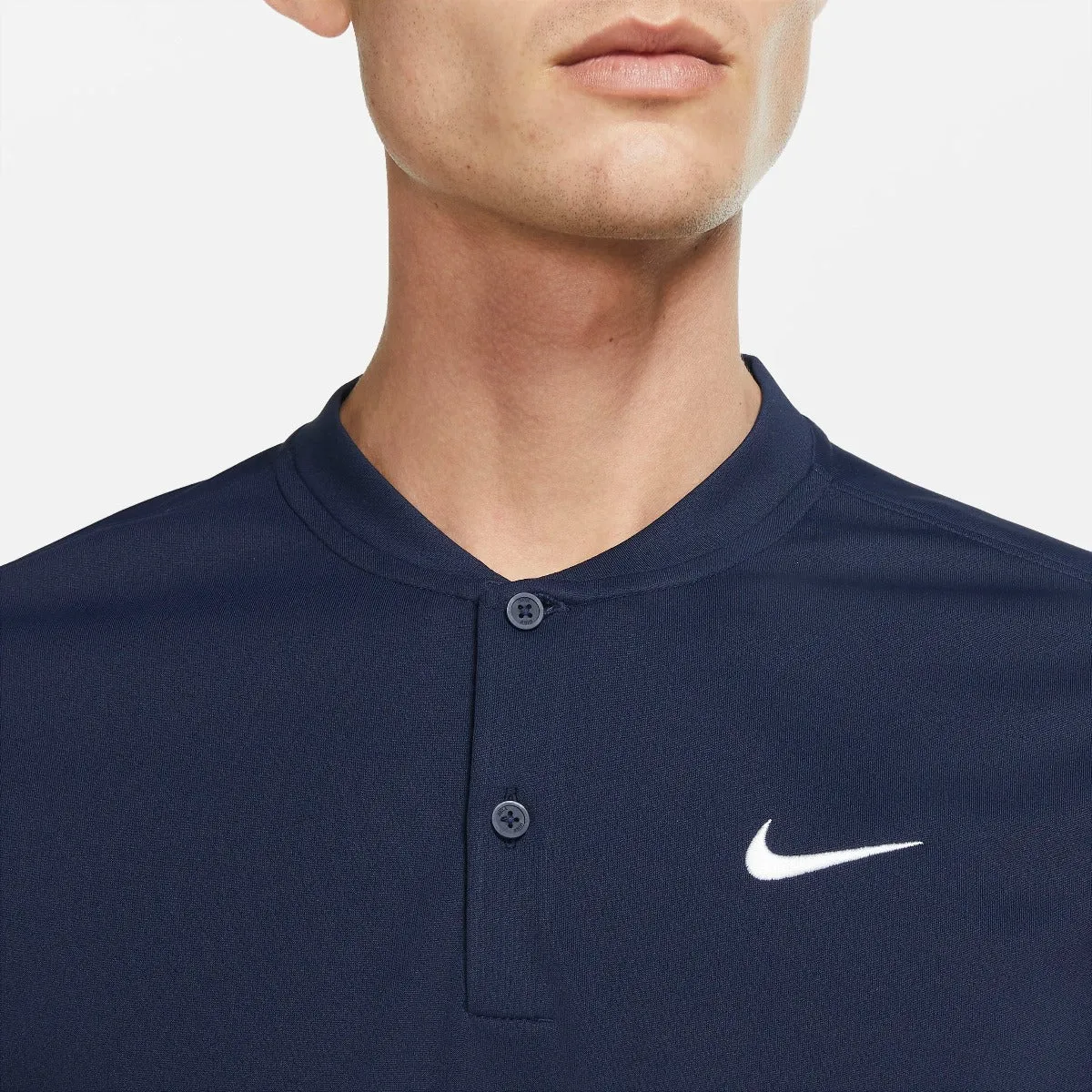 Nike Men's Dri-FIT Victory Blade Solid Polo (Obsidian/White)