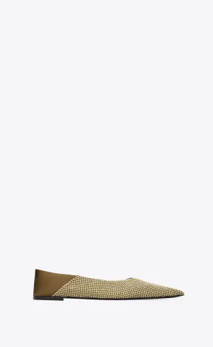 Nour Slippers In Satin Crepe And Rhinestones