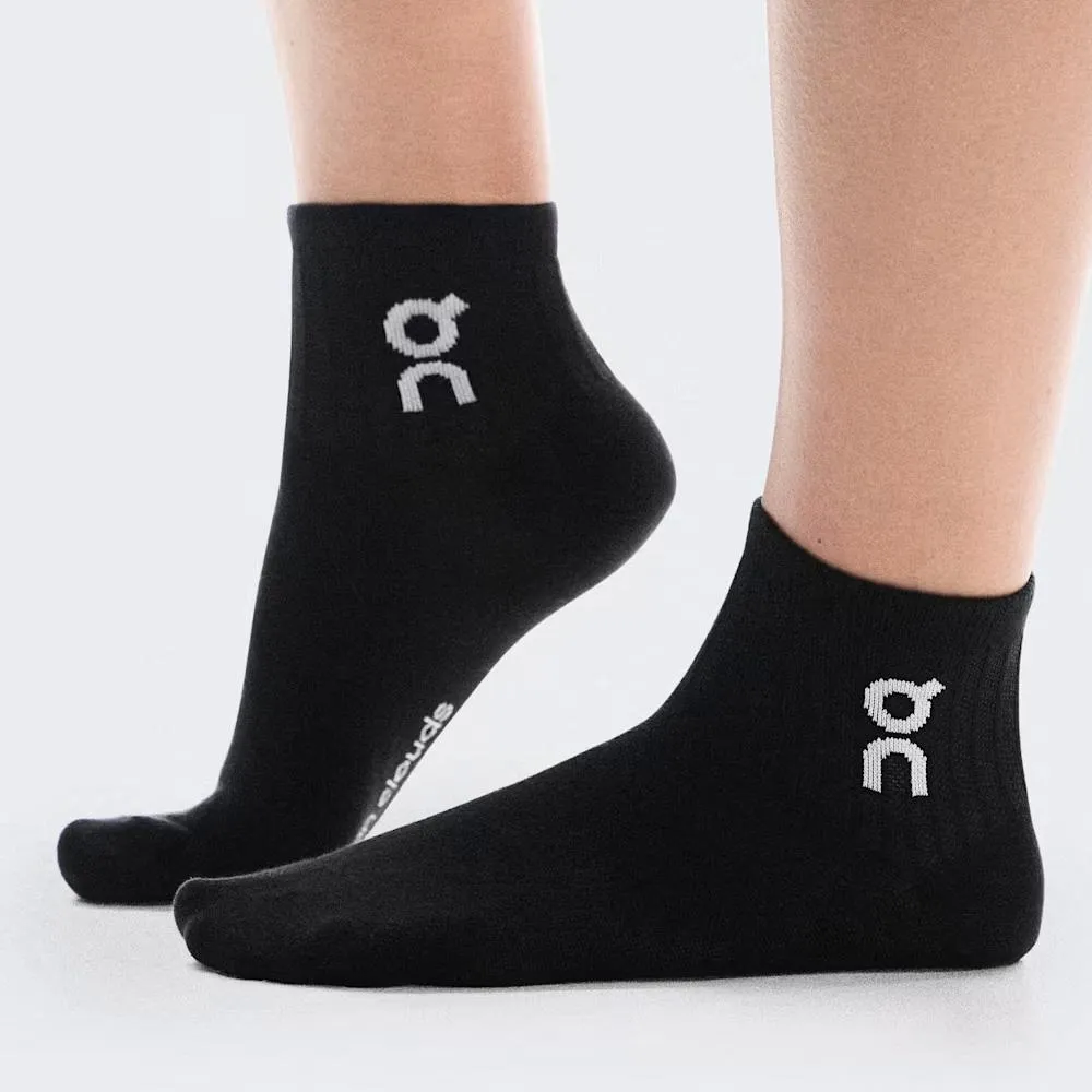 On Logo Mid 3 Pack Socks - Black