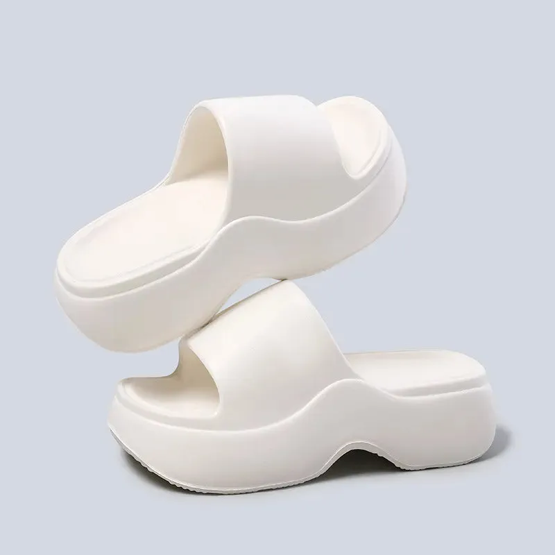 Open Toe Platform Slippers