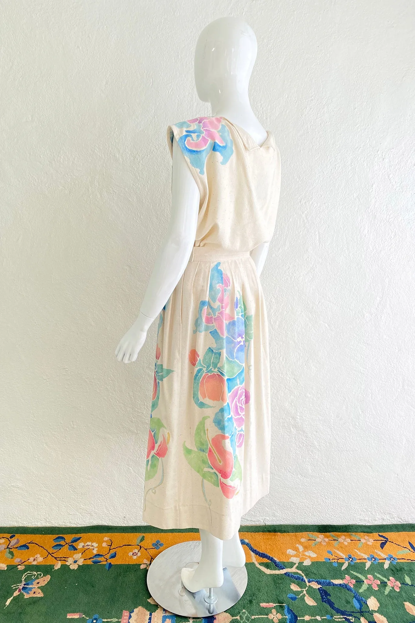 Painted Silk Top & Skirt Set