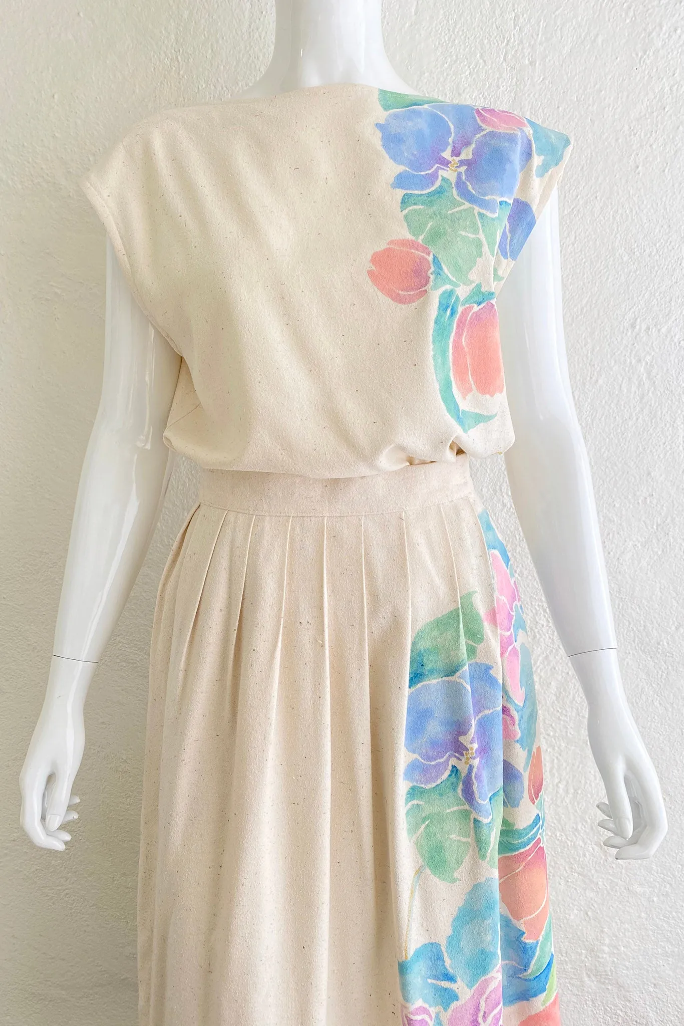 Painted Silk Top & Skirt Set
