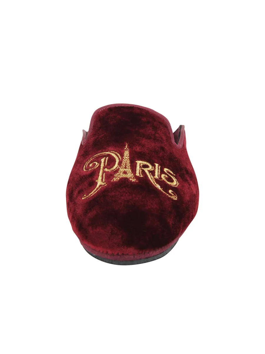Paris France Velvet Slipper